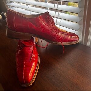 Men's Red Leather Dress Shoes